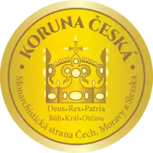  Another version of the logo of the Koruna Česká (monarchist party of Bohemia, Moravia and Silesia)