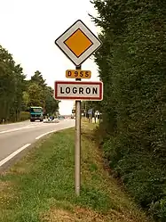 The road into Logron