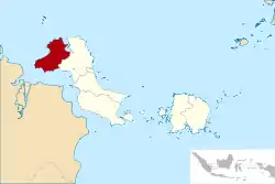 Location within Bangka Belitung Islands