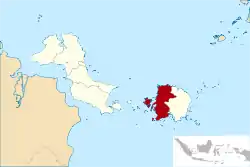 Location within Bangka Belitung Islands