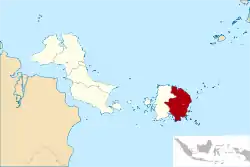 Location within Bangka Belitung Islands