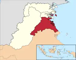 Location of Bulungan Regency in North Kalimantan.