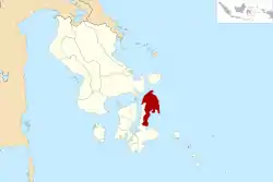 Location within Southeast Sulawesi