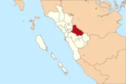 Location within West Sumatra
