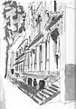 Perspective sketch of the Lombard Building from Queen Street Melbourne