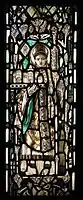 "Saint Chad", stained glass window by Christopher Whall. Currently exhibited at Victoria and Albert Museum, London.