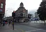 View from Woolwich New Road towards the Ordnance Arms pub