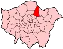 Location of the London Borough of Waltham Forest in Greater London