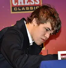 World Champion and world no. 1 Magnus Carlsen was playing on board one for Norway