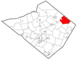 Location of Longswamp Township in Berks County