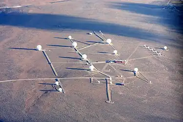 Aerial view of Svalbard Satellite Station in 2011