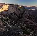 Twin Brothers left, Mountain of the Sun (right) seen from Deertrap Mountain