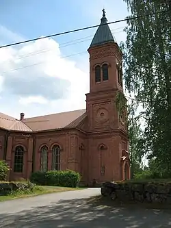 A 19th-century brick church in Loppi, Finland
