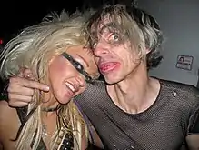 Mea (left) with Praga Khan of Lords of Acid