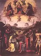 Crowning of the Madonna and Saints by Lorenzo Costa, 1501