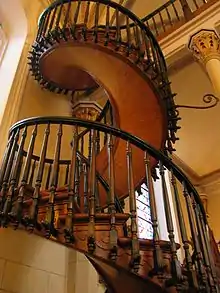 There is no newel in Loretto Chapel's spiral staircase (the "Miracle stair") in Santa Fe, New Mexico, USA.