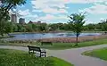 Loring Lake with benches and walking paths