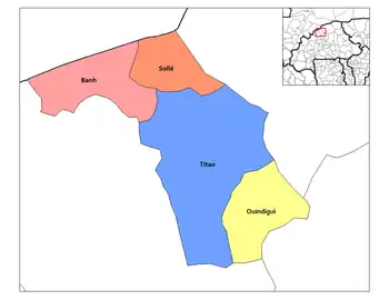 Provincial map of its departments