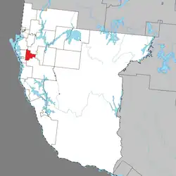 Location within Témiscamingue RCM.