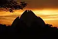 The Lotus Temple at sunset