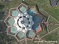 Drone shot of The Lotus Temple, 2023