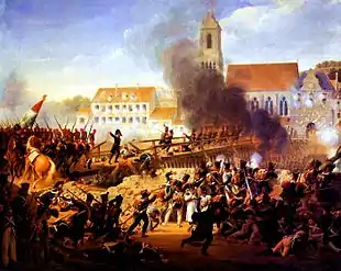 Mouton led the attack across the bridge at Landshut on 21 April 1809