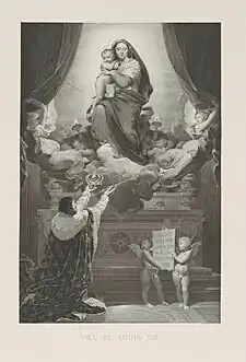 Luigi Calamatta after Jean-Auguste-Dominique Ingres, "The Vow of Louis XIII", engraving, c. 1886/1910, Department of Image Collections, National Gallery of Art Library, Washington, DC