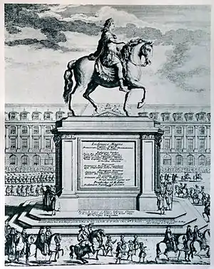 Louis XIV on Place Louis-le-Grand in Paris, engraving by Pierre Lepautre, c.1700