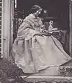 Louisa Anne Meredith (1812–1895) at doorstep Date circa 1860