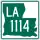 Louisiana Highway 1114 marker