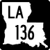 Louisiana Highway 136 marker