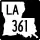 Louisiana Highway 361 marker