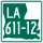 Louisiana Highway 611-12 marker