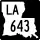 Louisiana Highway 643 marker