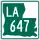 Louisiana Highway 647 marker