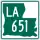 Louisiana Highway 651 marker