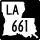 Louisiana Highway 661 marker