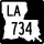 Louisiana Highway 734 marker