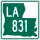 Louisiana Highway 831 marker