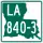 Louisiana Highway 840-3 marker