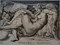 Engraving after a lost work by Michelangelo of Leda and the Swan