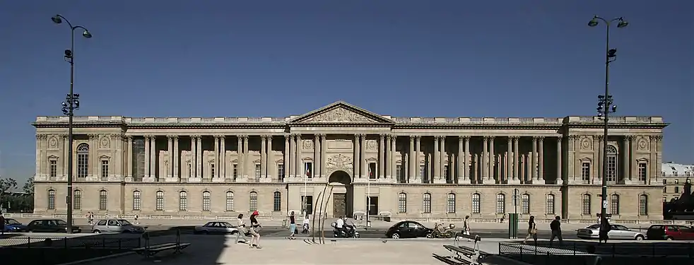 East front of the Louvre Palace, Paris, by Claude Perrault and Louis Le Vau, 1665–1680