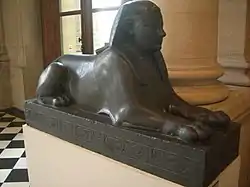 Statue claimed to be the  Sphinx of pharaoh Nepherites I, found in 1513 and purchased in 1808 in Italy. Louvre museum, A 26