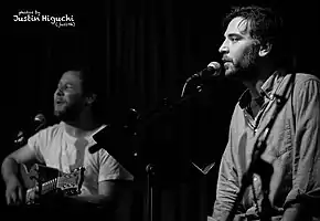 Radnor and Lee performing live at the Hotel Café in Los Angeles, California, on September 2, 2016