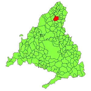 Municipal location within the Community of Madrid.