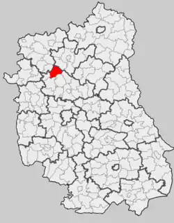 Location within the county and voivodeship