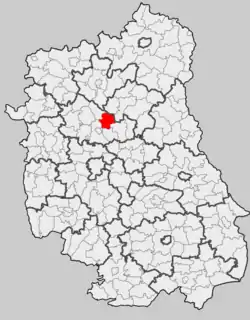 Location within the county and voivodeship
