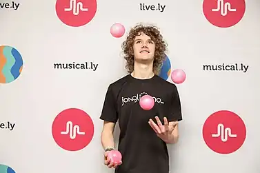 Pferdmenges at a musical.ly press day in Berlin, 2017