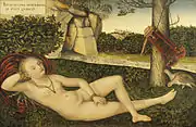 Lucas Cranach the Elder, Nymph at the source, 1537, oil on panel, 48.5 × 74.2 cm.