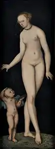 Lucas Cranach d.Ä. – Venus mit Amor als Honigdieb (Venus with Cupid as honey thieves), Germanisches Nationalmuseum, Nuremberg, after 1537